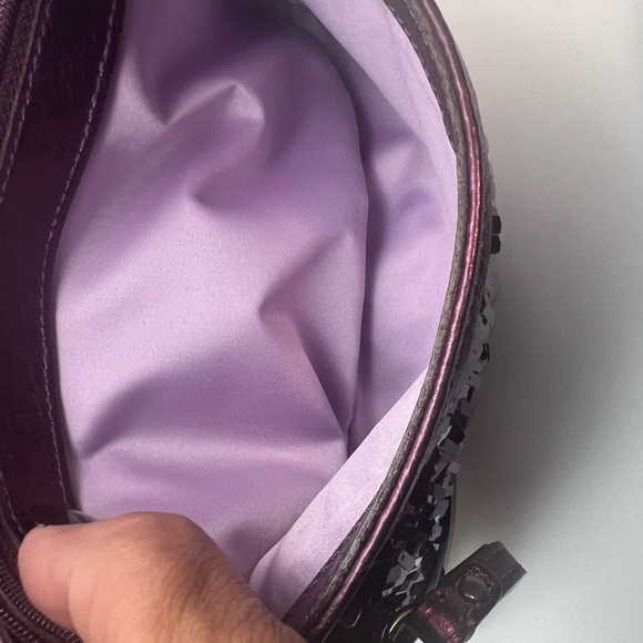 COACH limited edition rare Purple Poppy Sequins wristlet Y2k - Picture 8 of 13